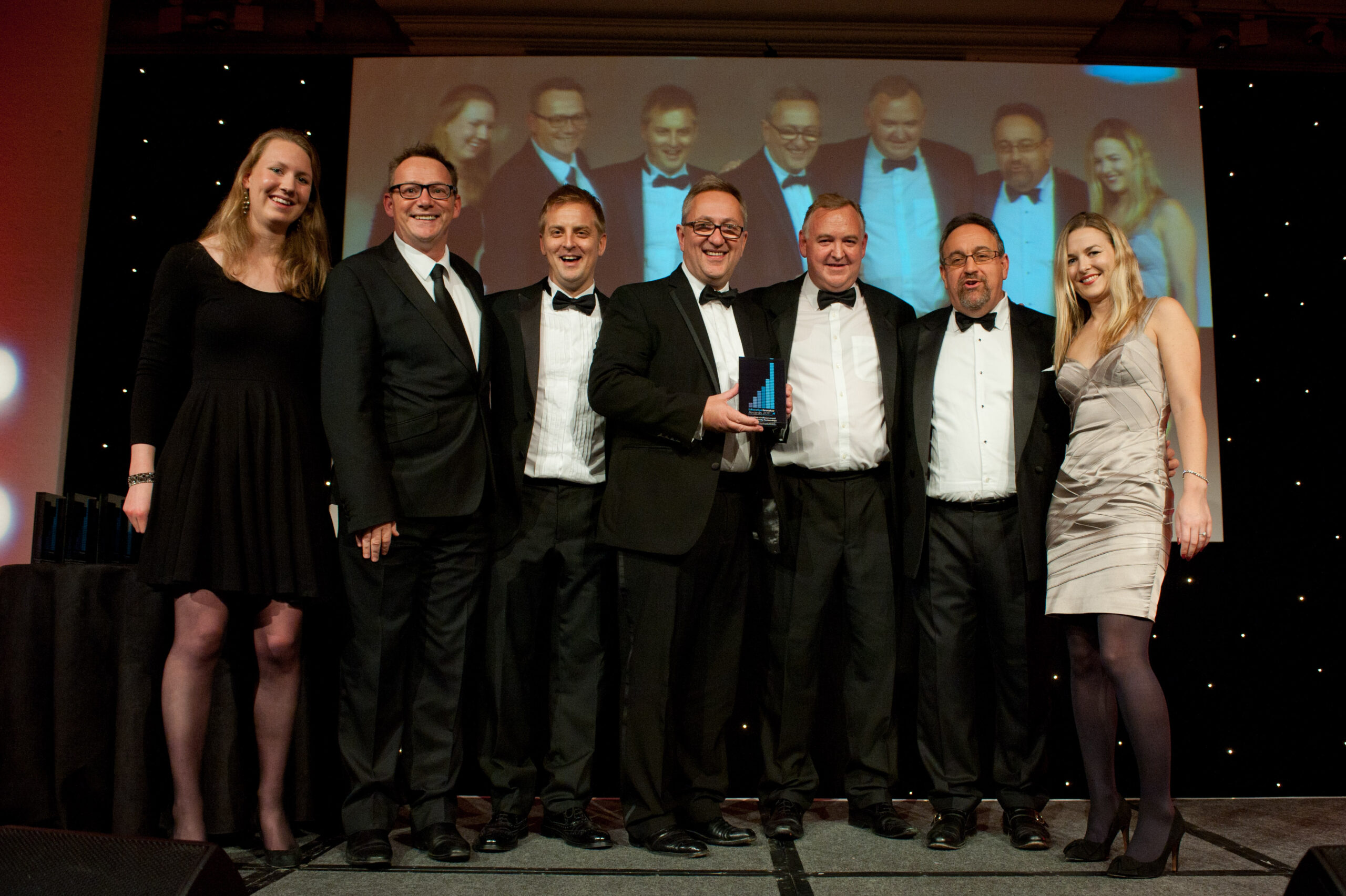 INTO Chairman Andrew Colin (centre), with INTO and Education Investor representatives