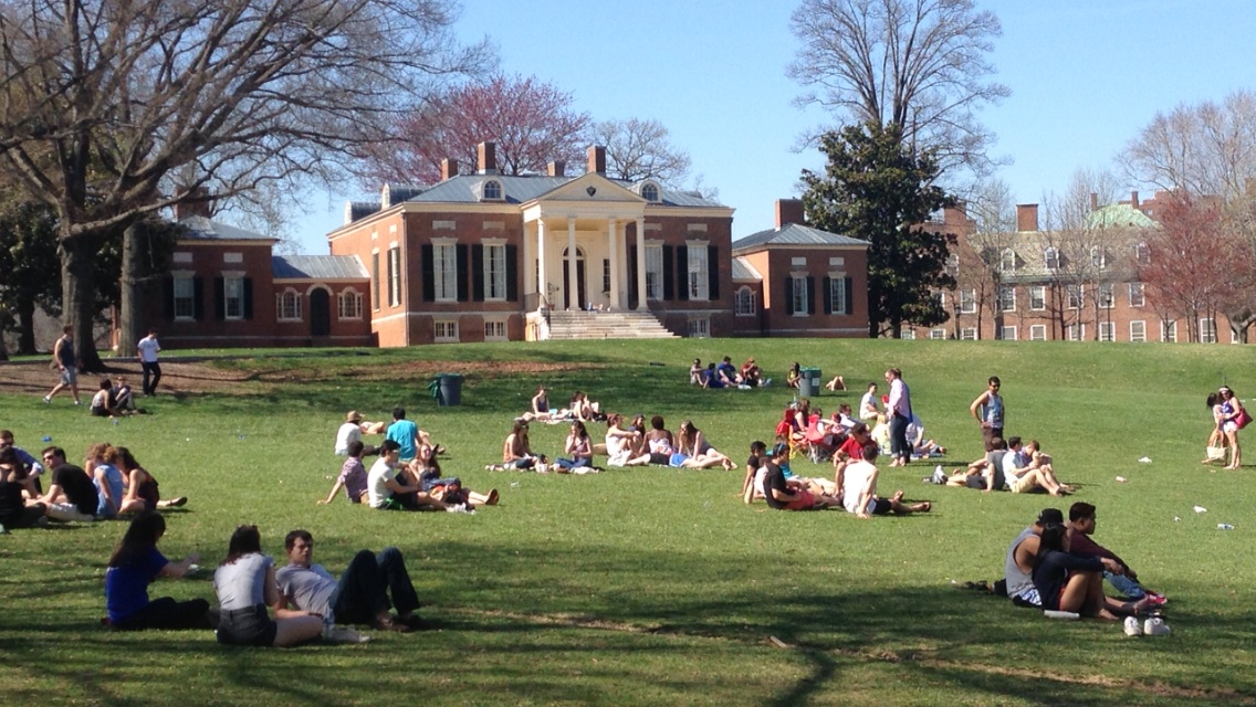 Students on Johns Hopkins University campus