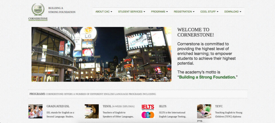 KGIC Cornerstone Academic College website