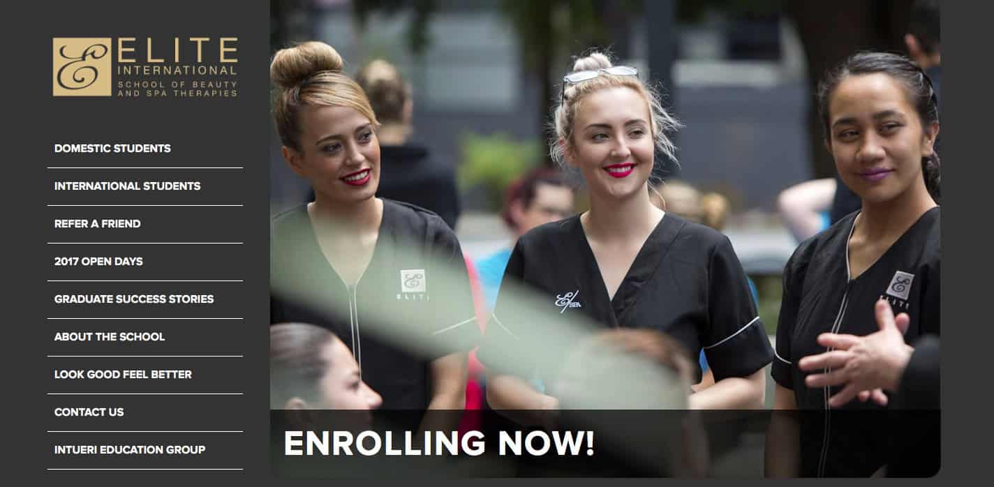 Elite International School of Beauty and Spa Therapies, Intueri Education Group/ACG Education Group, New Zealand