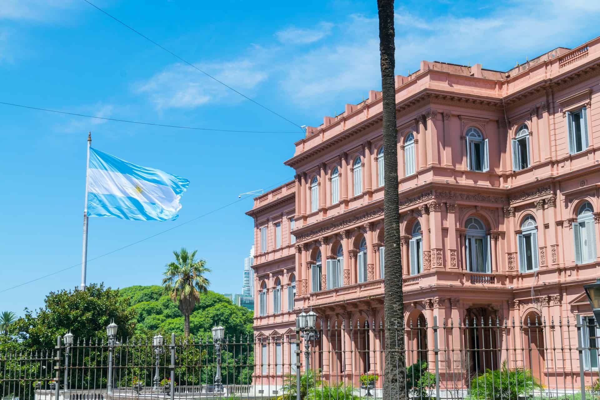 Casa Rosada, Argentina's government building in Buenos Aires.