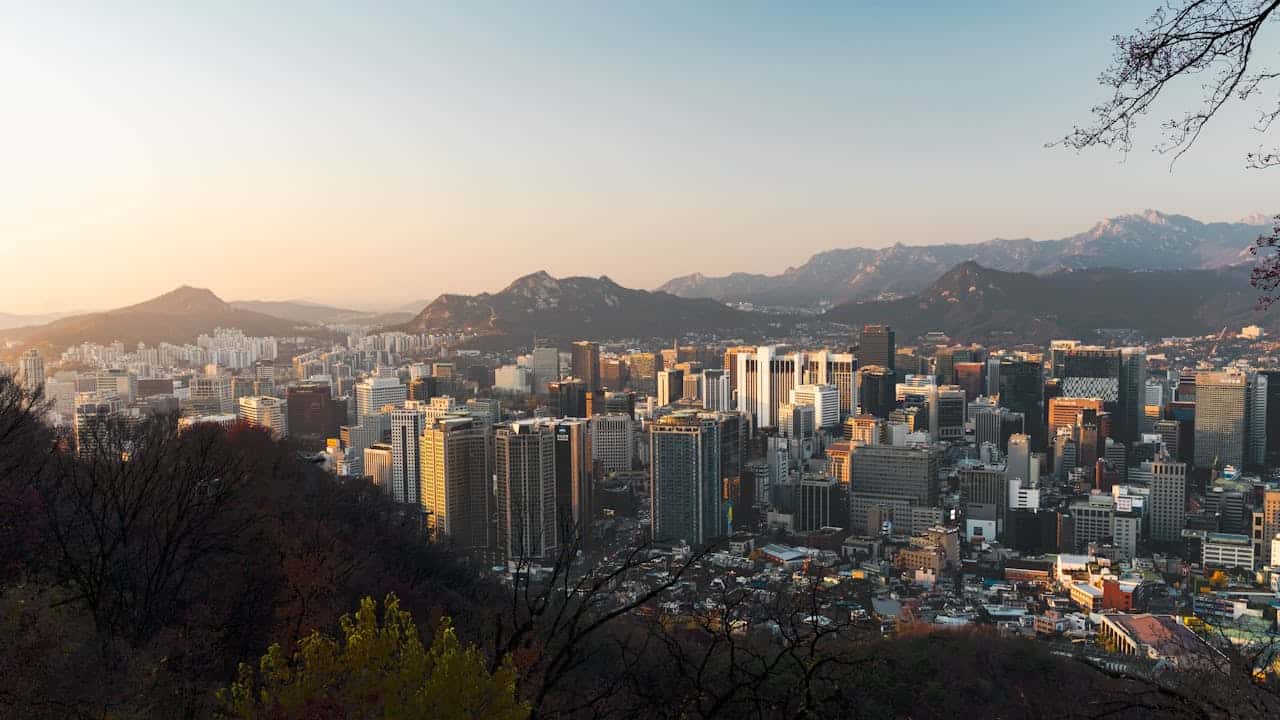 Seoul, South Korea, from above.