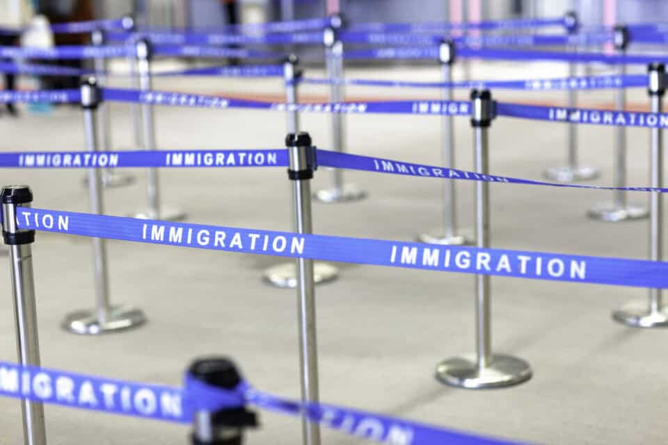 Immigration board line
