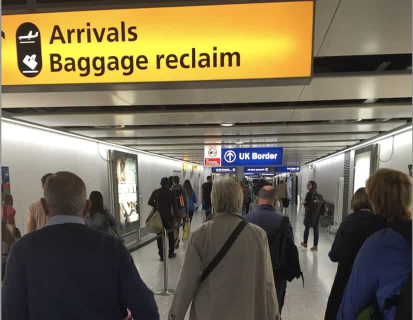 Arrivals hall at UK airport - impending immigration whitepaper will see further changes