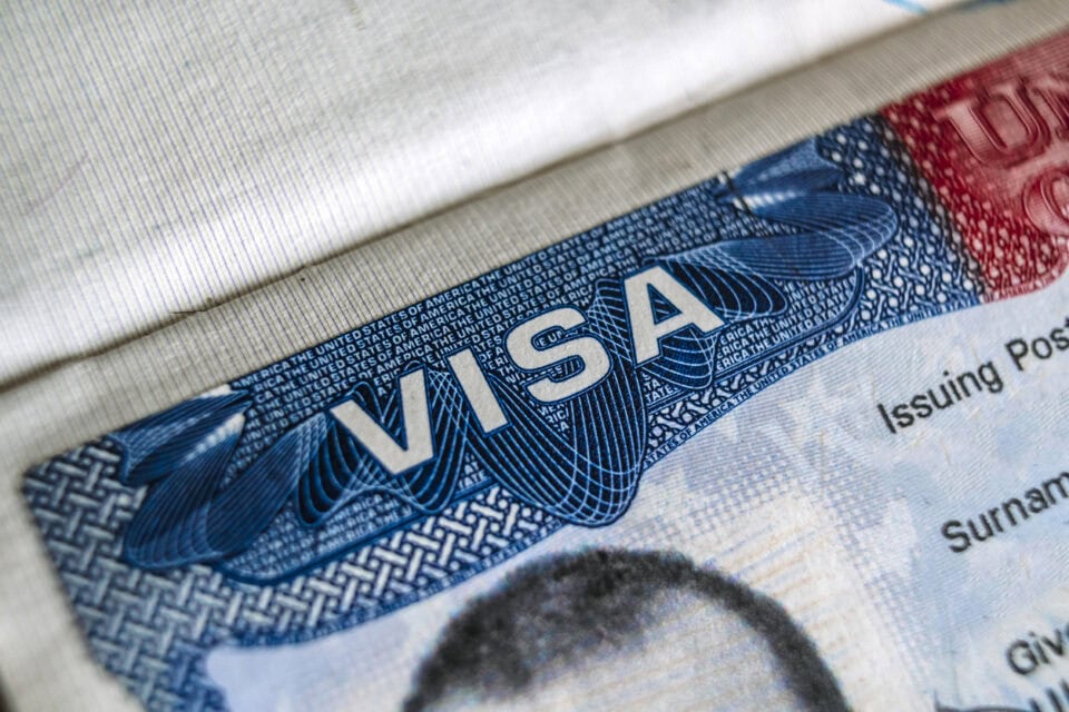 Visa USA in Foreign Passport for Tourism.